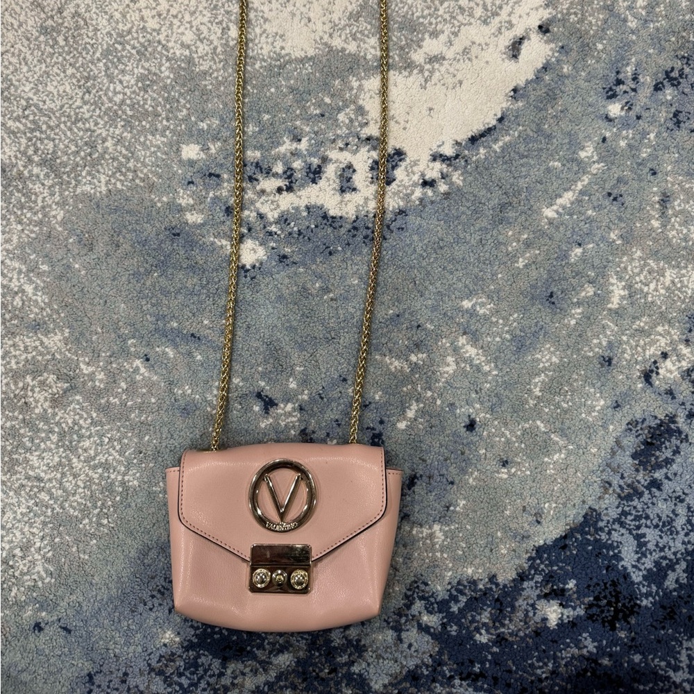 Valentino Garavani Pink Crossbody Bag with Gold Chain